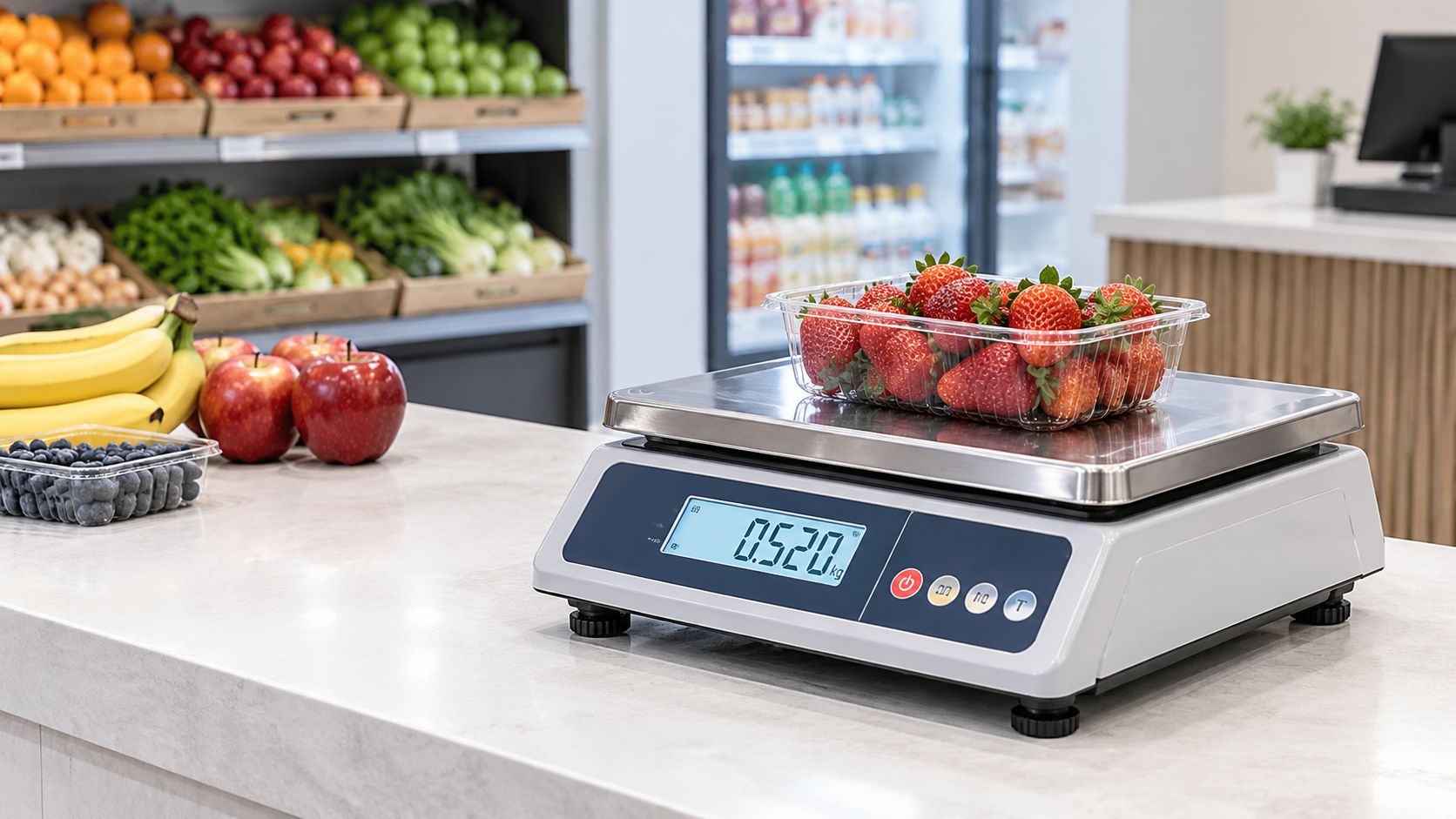 Digital weighing scale used in retail and commercial weighing