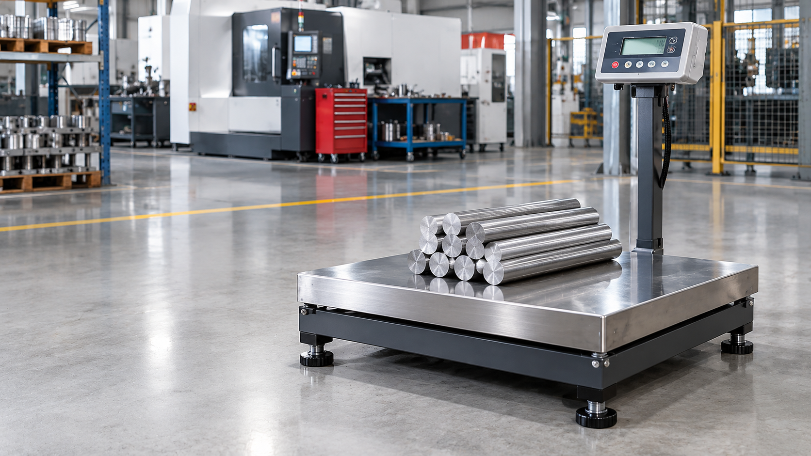 Industrial weighing equipment in a manufacturing environment