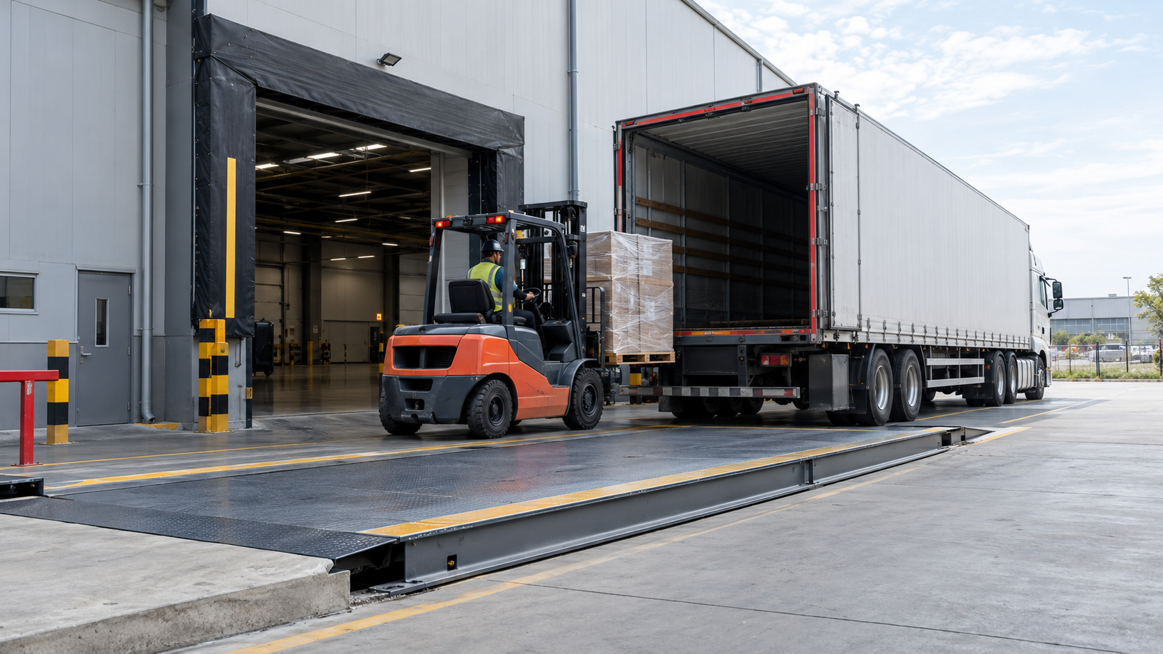 Goods weighing in a commercial distribution facility